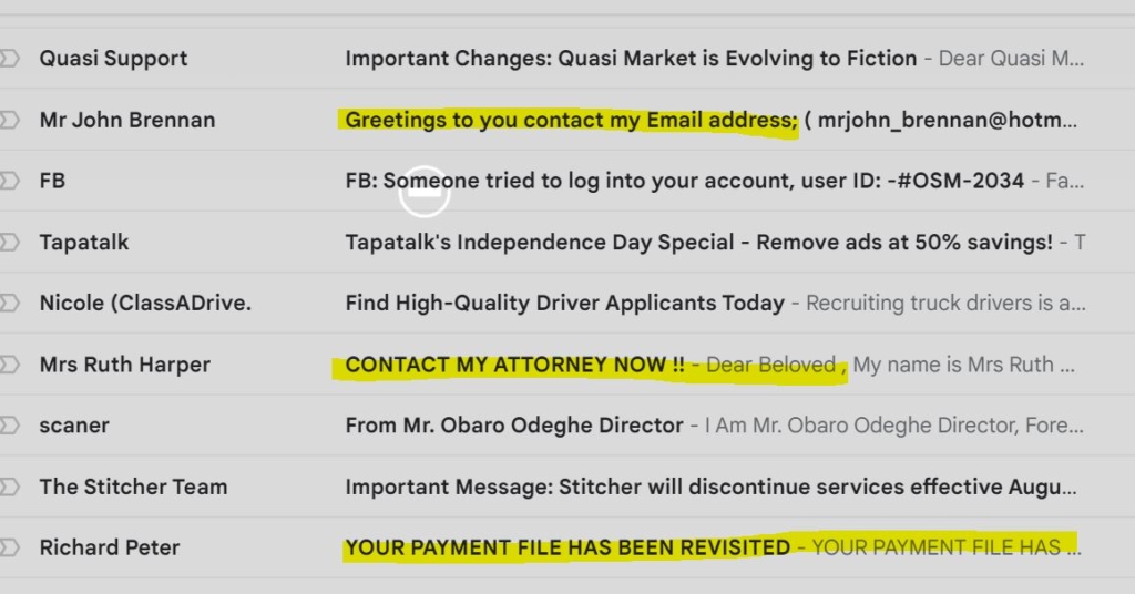 Bad Email Subject Lines